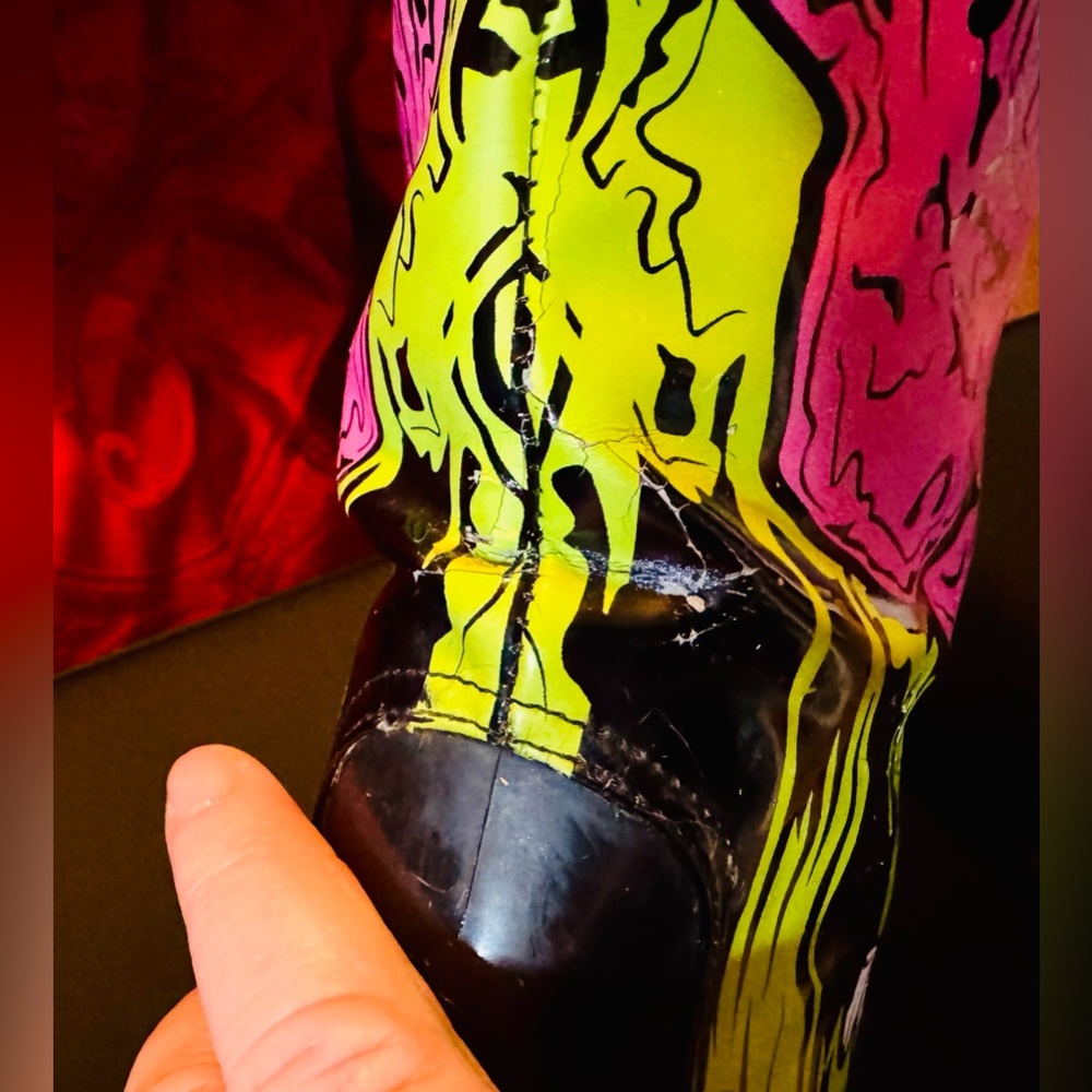 Rare Discontinued Iron Fist Zombie Rain Boots New with defects 18.5” US 10 EU 41 - Picture 12 of 16